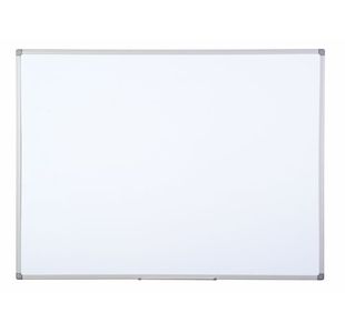 Bi-Office Maya Non Magnetic Melamine Whiteboard Grey Plastic Frame 1200x1800mm - MB8512186