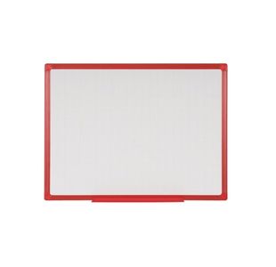 Bi-Office Maya Drywipe Gridded Whiteboard Red Frame 240x120cm MB8621206