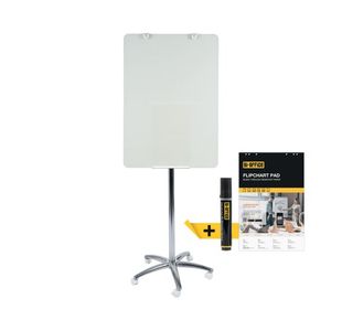 Bi-Office Business Glass Mobile Easel Non-Magnetic 70x100cm GEA4850126