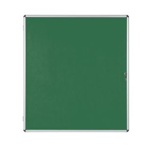 Bi-Office Enclore Display Case Green Felt Acrylic Aluminium Frame 20xA4 VT740102150