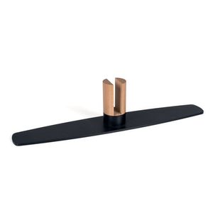 ARCHYI Sculpo Large Supporting Base Wood and Black Steel 45x10x8cm KT3002