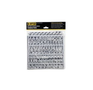 Bi-Office Changeable Letter Boards Characters 19mm Silver (Pack of 235) CAR0102