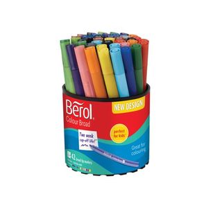 Berol Colour Broad Pen Water Based Ink Assorted (Pack of 42) S0375970