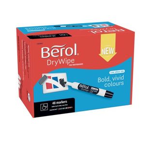 Berol Drywipe Marker Bullet Tip Assorted (48 Pack) 1984867