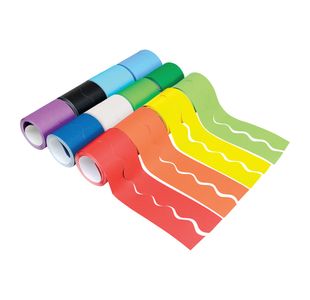 Bordette Fadeless Card Border Rolls 57mm x 15m Assorted (Pack of 12) AR02050