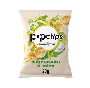 Popchips Sour Cream and Onion Crisps 23g (Pack of 24) 701432