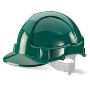 Beeswift Economy Vented Safety Helmet Green One Size BBEVSHG