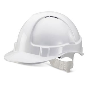 Beeswift Economy Vented Safety Helmet White One Size BBEVSHW