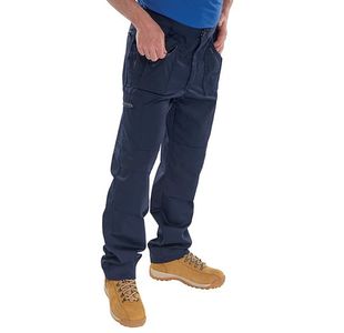 Beeswift Click Action Work Trousers Navy Blue 32 AWTN32