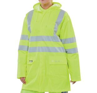Beeswift Fire Retardant Anti-Static High Visibility Jacket Saturn Yellow 3XL CFRLR55SY3XL