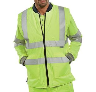 Beeswift High Visibility Reversible Bodywarmer Saturn Yellow/Navy Blue 3XL BWENGSY3XL