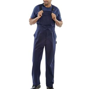 Beeswift Bib and Braces Cotton Drill Navy Blue 38 CDBBN38