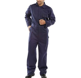 Beeswift Click Boilersuit Cotton Drill Navy Blue 36 CDBSN36