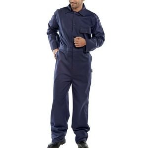 Beeswift Click Boilersuit Cotton Drill Navy Blue 44 CDBSN44