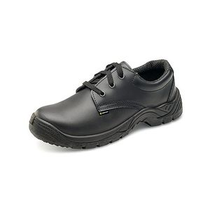 Beeswift Click Smooth Leather Lace Up S1 Safety Shoe 1Pr Black 9 CDDSTS09