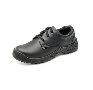 Beeswift Click Smooth Leather Lace Up S1 Safety Shoe 1Pr Black 11 CDDSTS11