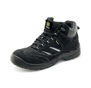 Beeswift Click Lace Up S1 Safety Trainer Boots 1Pr Black 12 CDDTBBL12
