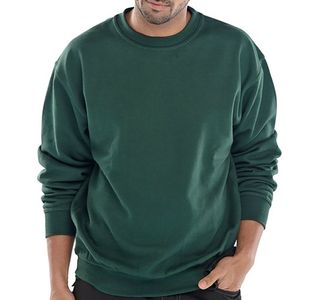 Beeswift Click Polycotton Sweatshirt Bottle Green S CLPCSBGS