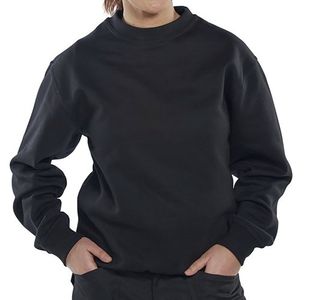 Beeswift Click Polycotton Sweatshirt Black 2XL CLPCSBL2XL