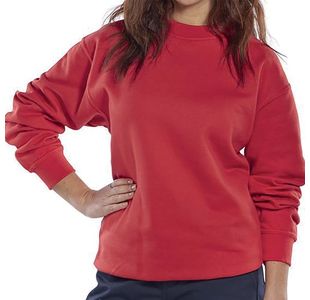Beeswift Click Polycotton Sweatshirt Red M CLPCSREM