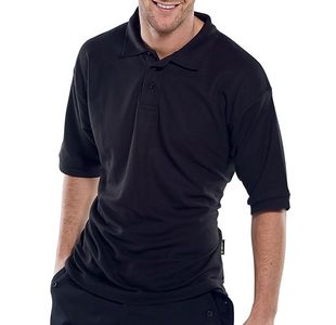 Beeswift Click Short Sleeve Polo Shirt Black 3XL CLPKSBL3XL
