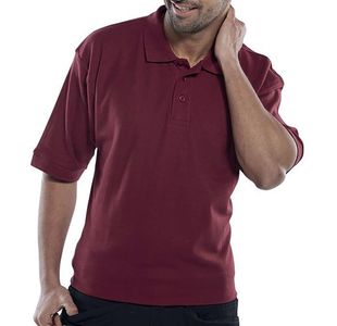 Beeswift Click Short Sleeve Polo Shirt Burgundy M CLPKSBUM
