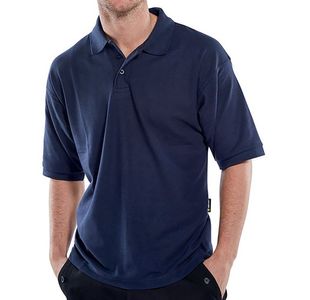 Beeswift Click Short Sleeve Polo Shirt Navy Blue Large CLPKSNL