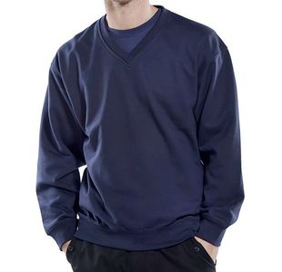 Beeswift Click V-Neck Sweatshirt Navy Blue 2XL CLVPCSN2XL