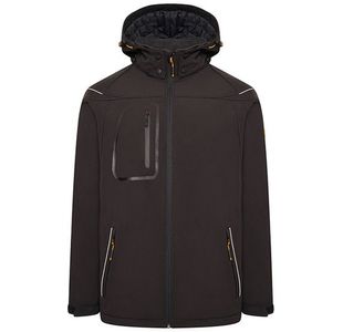 JCB Trade Hooded Softshell Black XL D-ML-XL
