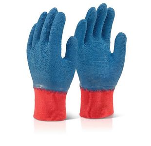 Beeswift LatexFully Coated Gripper Gloves Blue L LFCGGBL