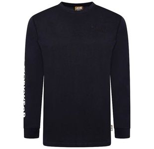 JCB Workwear Banner Long Sleeve Tshirt Navy 3XL JCBBT/DN-X3L