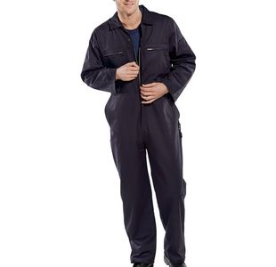 Beeswift Super Click Heavyweight Boilersuit Navy Blue 42 PCBSHWN42