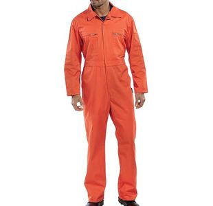 Beeswift Super Click Heavyweight Boilersuit Orange 54 PCBSHWOR54