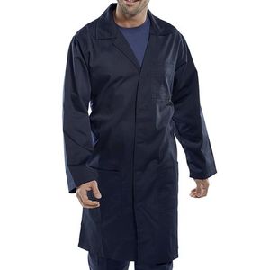 Beeswift Click Polycotton Warehouse Coat Navy Blue Size 34 PCWCN34