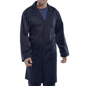 Beeswift Click Polycotton Warehouse Coat Navy Blue Size 36 PCWCN36