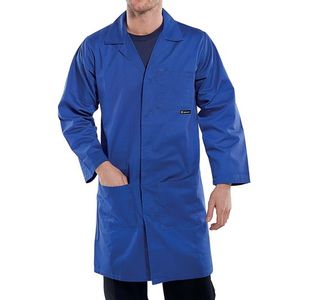 Beeswift Click Polycotton Warehouse Coat Royal Blue Size 36 PCWCR36