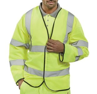 Beeswift High Visibility Long Sleeve Jerkin Saturn Yellow 2XL PKJENG2XL