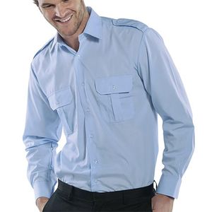 Beeswift Pilot Long Sleeve Shirt Sky Blue 17 PSLSB17