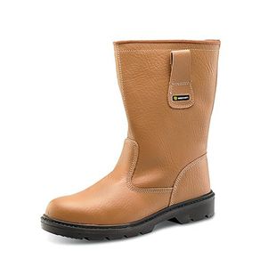 Beeswift Lined Steel Toe Leather Upper Rigger Boots 1Pr Tan 8 RBLS08