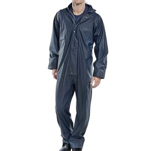 Beeswift Super B-Dri PU Coverall Navy Blue S SBDCNS