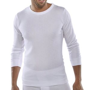 Beeswift Long Sleeve Thermal Vest White S THVLSWS