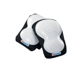 Beeswift B-Brand Poly Ridged Knee Pads 1 Pair White/Black BBKP03