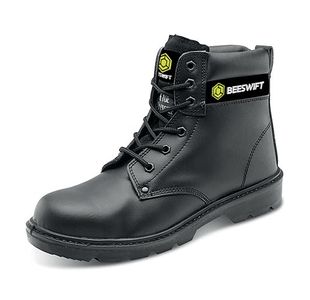 Beeswift Click Traders Dual Density PU 6 Inch Lace up S3 Safety Boots 1Pr Black 9 CTF20BL09