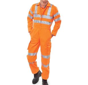 Beeswift Railspec Polycotton Coverall Orange 46 RSC46