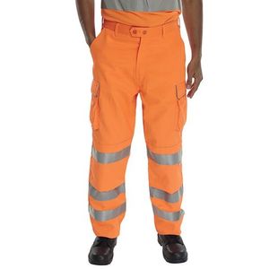 Beeswift Rail Spec High Visibility Trousers Orange 42 RST42