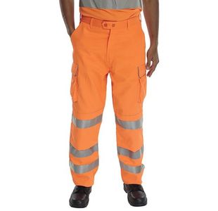 Beeswift Rail Spec High Visibility Trousers Orange 44 RST44