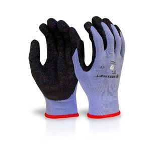 Beeswift Multi-purpose Black Latex Palm Coated Glove Large