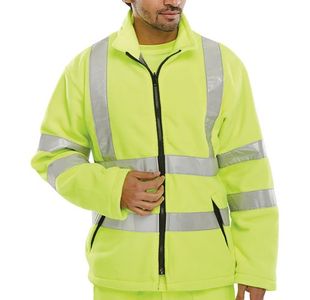 Beeswift Carnoustie Hi Vis Fleece Jacket Saturn Yellow Small CARFSYS