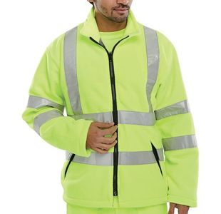 Beeswift Carnoustie Hi Vis Fleece Jacket Saturn Yellow Medium CARFSYM