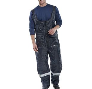 Beeswift Coldstar Freezer Bib Trouser Navy Blue Small CCFBTNS